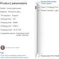 Miniatyrbilde 2 av 5: Berøringsskjerm-penn med magnetisk hette og utskiftbare spisser - Universell kapasitiv penn for iOS iPad Pro/Mini/Air/iPhone/Microsoft Android T