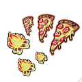 Miniatyrbillede 4 af 5: Et sæt med 6 nye bedst sælgende pizza broderi stofmærker mode tøjtilbehør computer broderi stofmærker
