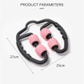 Miniatyrbilde 2 av 5: Skum (Rosa) Manuell Massasjerulle, 360° Anti Cellulitt Dyp Leg Muskelvevsmassasje, 4 Hjul, Dypvev og Muskelterapi
