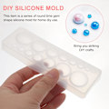 Miniatyrbilde 4 av 5: Smykker Silikonform Rund Epoxy Resin Anheng Form for Øredobber Smykkefremstilling Støping DIY Håndverk