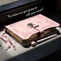 Miniatyrbild 4 av 5: Lås och Nyckel Dagbok för Flickor Present Idéer Återfyllningsbar Journal för Kvinnor Rosenträdgård Hemlig Anteckningsbok med Linjerade Sidor