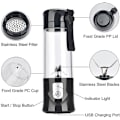 Miniatyrbillede 5 af 5: (Sort) Blender, Bærbar Frugtblender, Mini USB Blender til Smoothie, Milkshake, Frugtjuice, Bærbar Blender 350-420 ML 6 Blade til Sport og Rejser