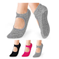 Miniatyrbillede 1 af 3: 3 Par Dame Yoga Sokker med Antislip, Pilates Sokker til Kvinder, Antislip, Ideelle til Yoga, Pilates, Ballet, Fitness og Træning - 35-40