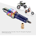 Miniatyrbilde 5 av 5: 4 stk Blå A7TC Høy Ytelse Tennplugg Erstatning for Motorsykkel Tennplugg Erstatning for 50cc 70cc 90cc 110cc Mopeder og ATV 150 Tennplugg R