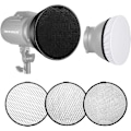 Miniatyrbilde 1 av 5: 18cm Standard Reflektor Soft Diffuser med 20/40/60 Graders Honningkakestruktur for Studioblitz Strobe Spotlys Fotomonteringsprosjektor