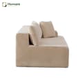 HOMAIRE modulsoffa i chenille med 30D högelastiskt skum, beige Beige