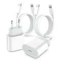 iPhone-laddare snabbladdare USB C - lightning 2M 2-pack