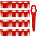 Miniatyrbild 3 av 7: set med 100 reservblad i plast för trädgårdsträdgård gräsklippare, längd 83 mm (röd) röd