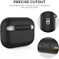 Miniatyrbillede 4 af 7: Silikone Etui til AirPods Pro 2 med Håndledsrem – USB-C Support, Front LED Synlig, Kompatibel med 2. Generation sort