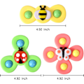 Pikkukuva 2 / 7: 3-pakka - Fidget Spinner imukupilla lapsille - Pyörivä lelu