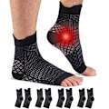 Pikkukuva 1 / 6: 4 paria kompressiosukkia nilkkatuella – ergonomiset urheilusukat treeniin ja arkeen Black 4 pairs EU 40-45