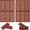 Miniatyrbillede 6 af 8: Denne chokoladeform inkluderer chokoladeplader, dybe chokoladeplader i silikoneform, samt en skraber og pose Rutmodell 1 set