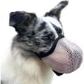 Adjustable Dog Muzzle - Breathable, Reflective Light pink S