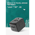 Miniatyrbillede 2 af 10: Universal Rejseadapter – Alt-i-én Stik med 3×USB-A & 1×USB-C, Fungerer i EU/UK/US/AUS sort
