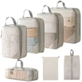 Pikkukuva 1 / 7: 7-osainen matkajärjestelysetti – Kompressiopakkauskuutiot reppuun ja matkalaukkuun beige