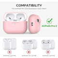 Miniatyrbillede 2 af 6: Silikone Etui til AirPods Pro 2 med Håndledsrem – USB-C Support, Front LED Synlig, Kompatibel med 2. Generation pink