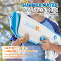 Miniatyrbillede 6 af 7: Elektrisk Vandpistol – Automatisk Opfyldning, 10 m Rækkevidde, Batteridrevet Vandblaster til Sommer, Strand & Pool blå