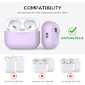 Miniatyrbillede 2 af 7: Silikone Etui til AirPods Pro 2 med Håndledsrem – USB-C Support, Front LED Synlig, Kompatibel med 2. Generation lilla