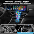 Miniatyrbild 3 av 6: 2-i-1 Trådlös CarPlay Adapter Android Auto Trådlös Adapter Smart Mini Box USB Dongel Plug and Play WiFi Snabb Anslutning