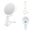 Lollanda Double-Sided Makeup Mirror with LED Light – Magnifying Mirror and Adjustable Lighting for Makeup and Skincare 5X/1X