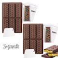 Miniatyrbild 1 av 4: Denna chokladform inkluderar chokladplattor, djupa chokladplattor i silikonform, samt en skrapa och påse Diamantmodell 2 set