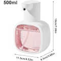 Miniatyrbillede 9 af 10: Sæbedispenser, 500 ml, genopladelig, vægmonteret, 4 justerbare niveauer – velegnet til køkken, badeværelse, hoteller, restauranter Vit