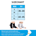 Pikkukuva 6 / 6: 4 paria kompressiosukkia nilkkatuella – ergonomiset urheilusukat treeniin ja arkeen Black 4 pairs EU 40-45
