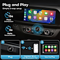 Miniatyrbild 2 av 6: 2-i-1 Trådlös CarPlay Adapter Android Auto Trådlös Adapter Smart Mini Box USB Dongel Plug and Play WiFi Snabb Anslutning