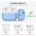 Miniatyrbillede 2 af 7: Silikone Etui til AirPods Pro 2 med Håndledsrem – USB-C Support, Front LED Synlig, Kompatibel med 2. Generation blå