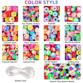 Miniatyrbild 5 av 5: 990 stycken Smiley Polymerlerpärlor Fruktpärlor Färgglada trädpärlor Gör-det-själv-armband Kedja Spacer Beads Kit