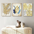 Miniatyrbild 3 av 5: Set med 3 moderna väggkonstposters, guldfolie-konsttryck för vardagsrum, oramad Triumph (40 x 50 cm)