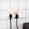 Miniatyrbild 2 av 5: Cartoon Power Cord Storage Rack Kitchen Chef Socket Hook Hook Strong Creative Socket Storage Rack 2-pack
