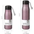Miniatyrbilde 5 av 5: Rosa Vannflaske 12 Oz, Nicemer Isolerende Vannflaske Med Stropplokk, Trelags Vakuum, Rustfritt Stål Gjenbrukbar