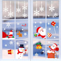 Miniatyrbild 2 av 4: Juldekoration Julgran Äldre Snögubbe Snöflinga Statisk Dekal Kombination Familj Juldekorationer