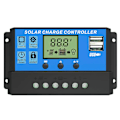 Miniatyrbild 1 av 5: Solcellsladdningsregulator, 30A solpanelregulator 12v/24v Pwm automatisk parameterjusterbar LCD-display solpanelbatteri