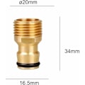 Miniatyrbillede 2 af 4: 2 stk. hanehane-slangekobling 1/2 tommer, han