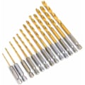 Miniatyrbild 1 av 4: Hex Shank Borr Set, 13 st 1/4\" Snabbstål Borr Set för 1,5-6,5 mm Spiral Spår för Trä, Järn, Stål, Koppar,