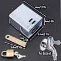Miniatyrbild 2 av 4: Vattenkranlås Elektrisk Uttag Multifunktionellt Skyddande Överdrag Utomhus Kran Stöldskyddslås Fyrkantig Silver