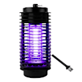 Miniatyrbild 1 av 5: Bug Zapper inomhus, elektrisk myggzapper, högspänningsinsektsfångare för inne i hemmet, inomhusfälla och mördare för , fruktfluga (svart)