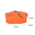 Miniatyrbild 2 av 4: Dumpling Bag Handväskor För Kvinnor Kedja Pung Axelväskaorange