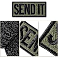 Miniatyrbillede 4 af 5: 3 Styk Send It Broderet Patch med Krog- og Løkkefastgørelse Taktisk Appliqué Uniform Patch Sjov Militær Patch til Kasketter Tasker Veste Uniform