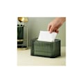 Miniatyrbild 2 av 4: Rektangulär servettbehållare, genomskinlig servettbehållare, servettdispenser för hem, badrum, sovrum, byrå (grön)