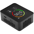 Miniatyrbillede 5 af 5: 3 i 1 kuldioxiddetektor CO2-detektor termohygrometer intelligent luftkvalitetsanalysator hushålls digital luftföroreningsmonitor - svart