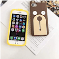 Miniatyrbillede 5 af 5: Telefonhus Kompatibel med Iphone 7 Plus/iphone 8 Plus, Super Sød Tegneserie Lille Gul Kylling Brun Bjørn Form Blød Silikon Cover Case, Sjov Anim