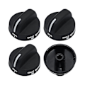 Miniatyrbillede 1 af 5: 4x Wp8273103 Komfurstyreknap Udskift Wp8273103 Ap6012363 Sort