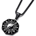 Miniatyrbilde 1 av 4: Yin Yang Trigram Hengesmykke for Menn Amulettsmykker for Gutter 24 Tommer Rustfritt Stål Lenkekjede