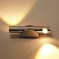 Miniatyrbillede 1 af 5: LED væglampe 6W entrévæglampe 360° roterende væglampe Badeværelseslampe Aluminiumseffekt trappelampe (6W varm hvid)
