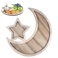 Ramadan Dessertbricka Eid Mubarak Trä Måne Stjärna Tallrikar Ramadan Kareem Serveringsbricka Hem Dessert Bakverk