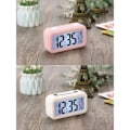 Miniatyrbild 3 av 5: Multifunktionell digital väckarklocka LED Smart Lysande Smart Clock Temperatur Perpetual Calendar Studentväckarklocka, rosa