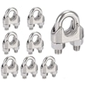 Miniatyrbillede 1 af 5: M8 Kabelbindere U-Bøjle Bolt Kabelklemme 304 Rustfrit Stål Kabelklemme Sadel Wire Rope Clips til Udendørs Tøj Tørrestativ 10PCS